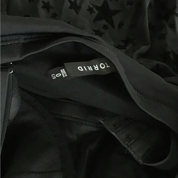 Women's Black Star Mesh swimsuit torrid 0 nwt - Picture 12 of 13